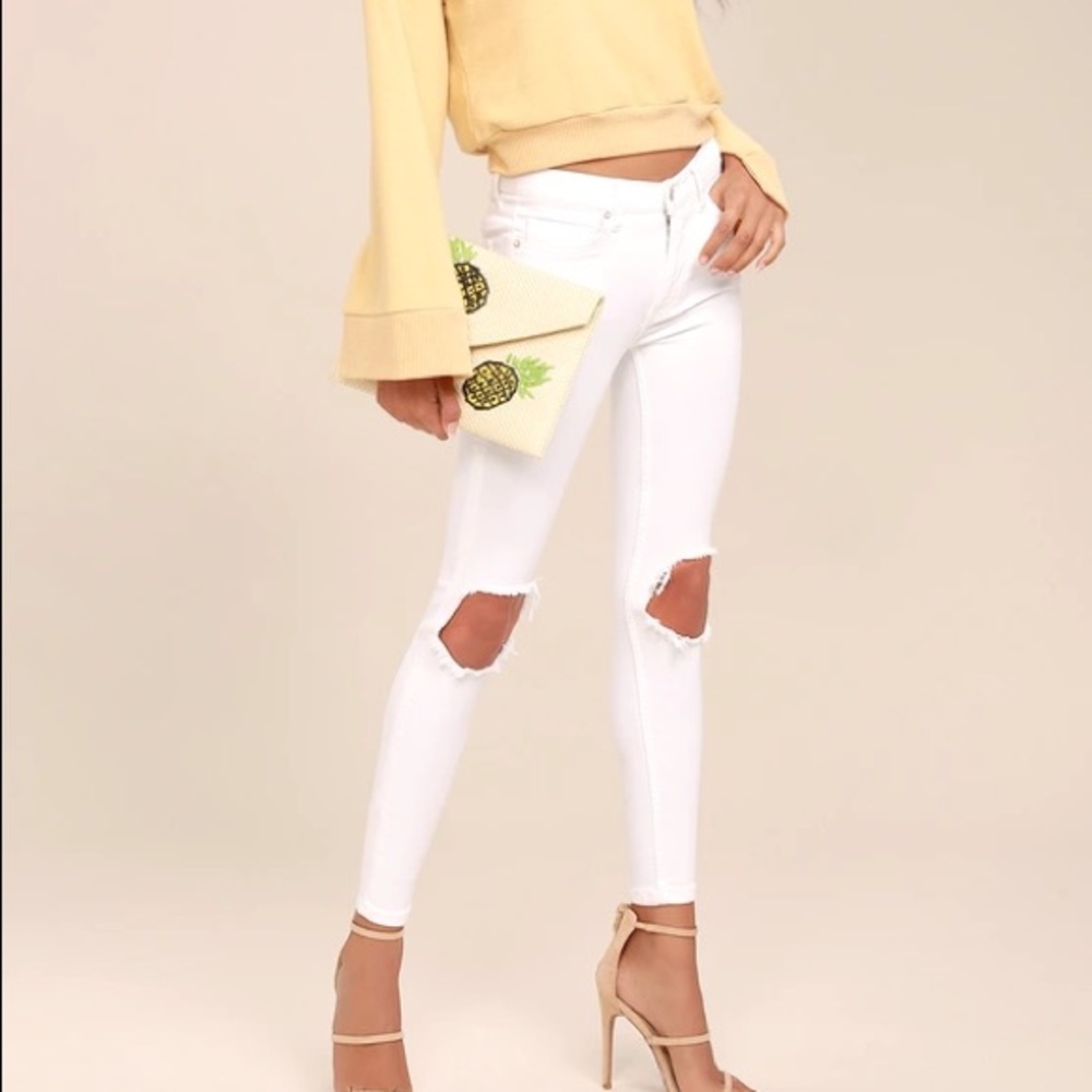 Free People Busted Knee Skinny Jeans